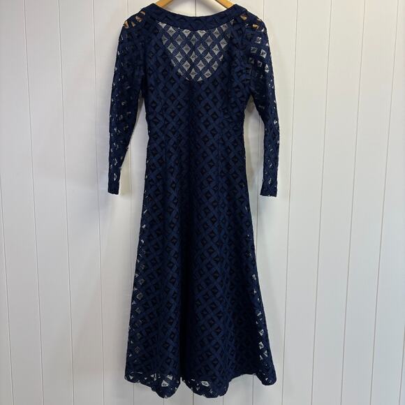 Vintage Young Dimensions Womens Old Hollywood Glam Mesh Lace Dress Size M Event - Picture 1 of 9